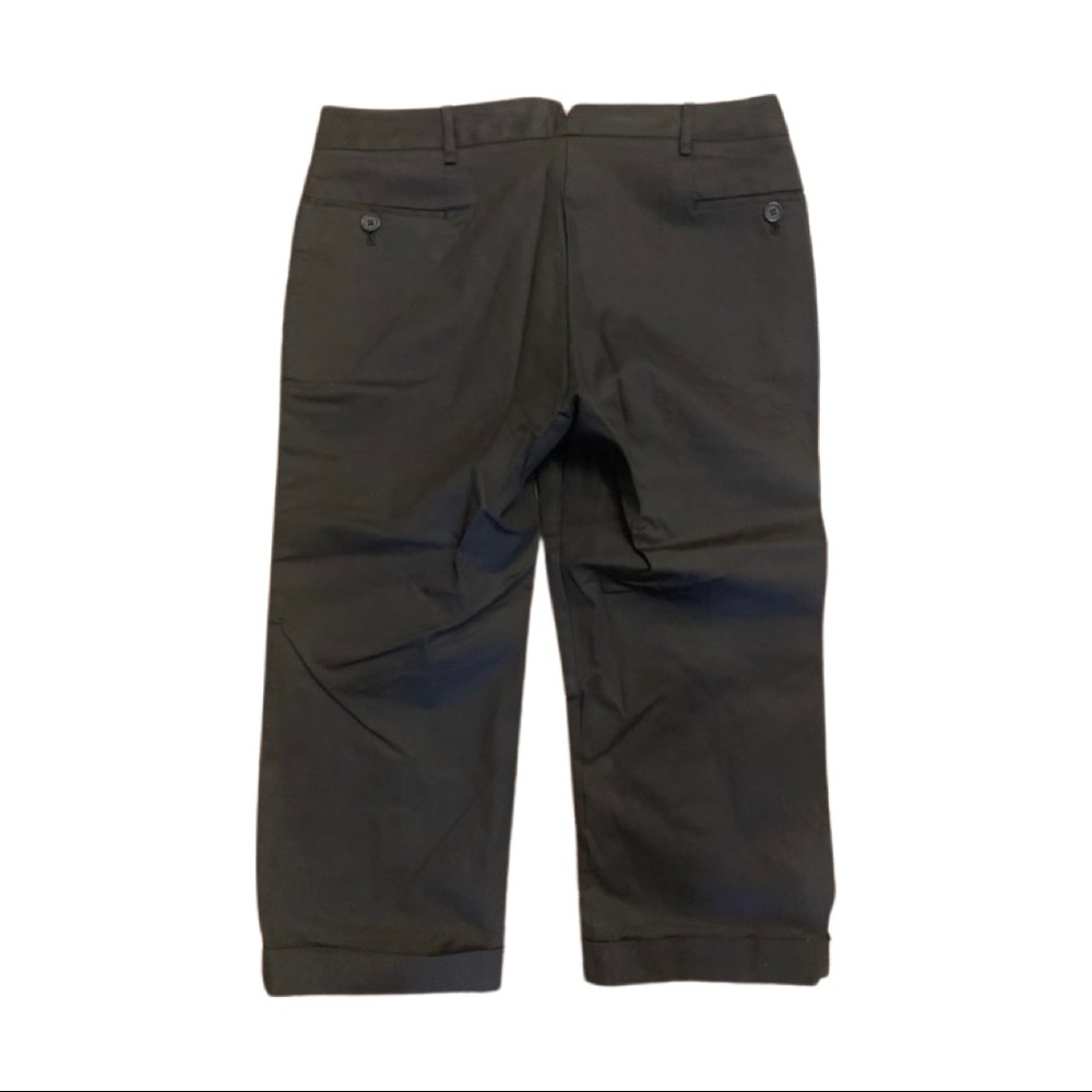 MAX STUDIO black cotton stretch capri pant (hem hits mid calf) - Picture 4 of 6